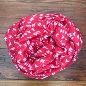 Bird print infinity scarf